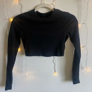 Black cropped long sleeve